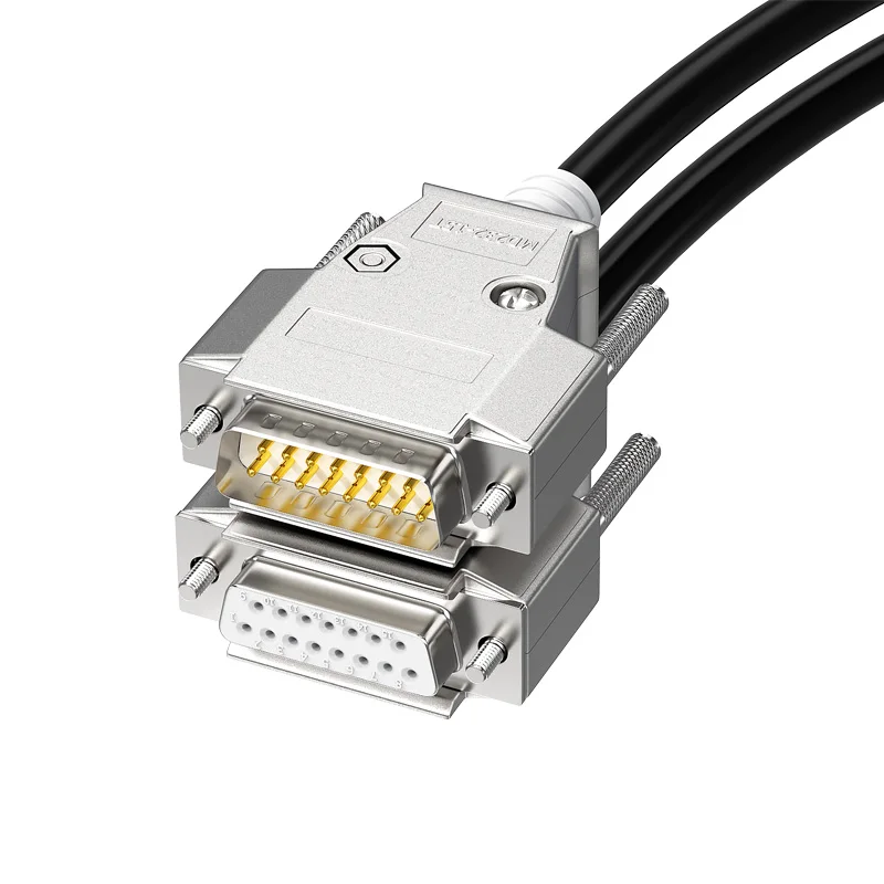 DB15 Extension Cable Male To Male To Female Metal Shell Kit 15-pin Line Parallel Port Cable Pure Copper Serial Data Cord