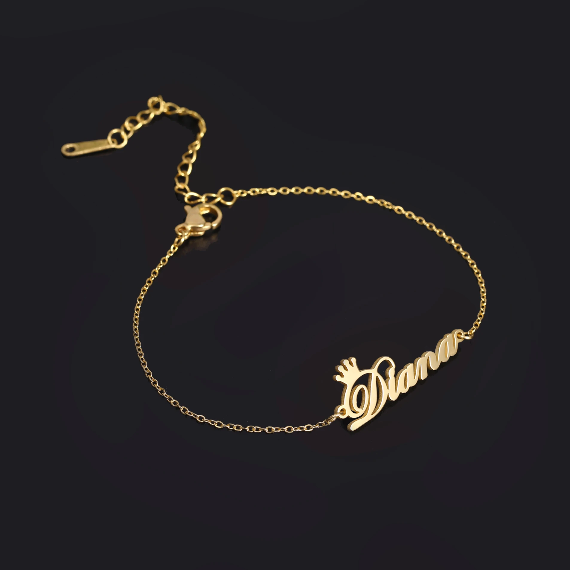 Sipuris Einzigartiges personalisiertes Namensarmband aus Edelstahl, personalisiertes Fußkettchen für Frauen, Schmuckgeschenke, Persönlichkeits-Buchstaben-Fußkettchen. – Detail 9