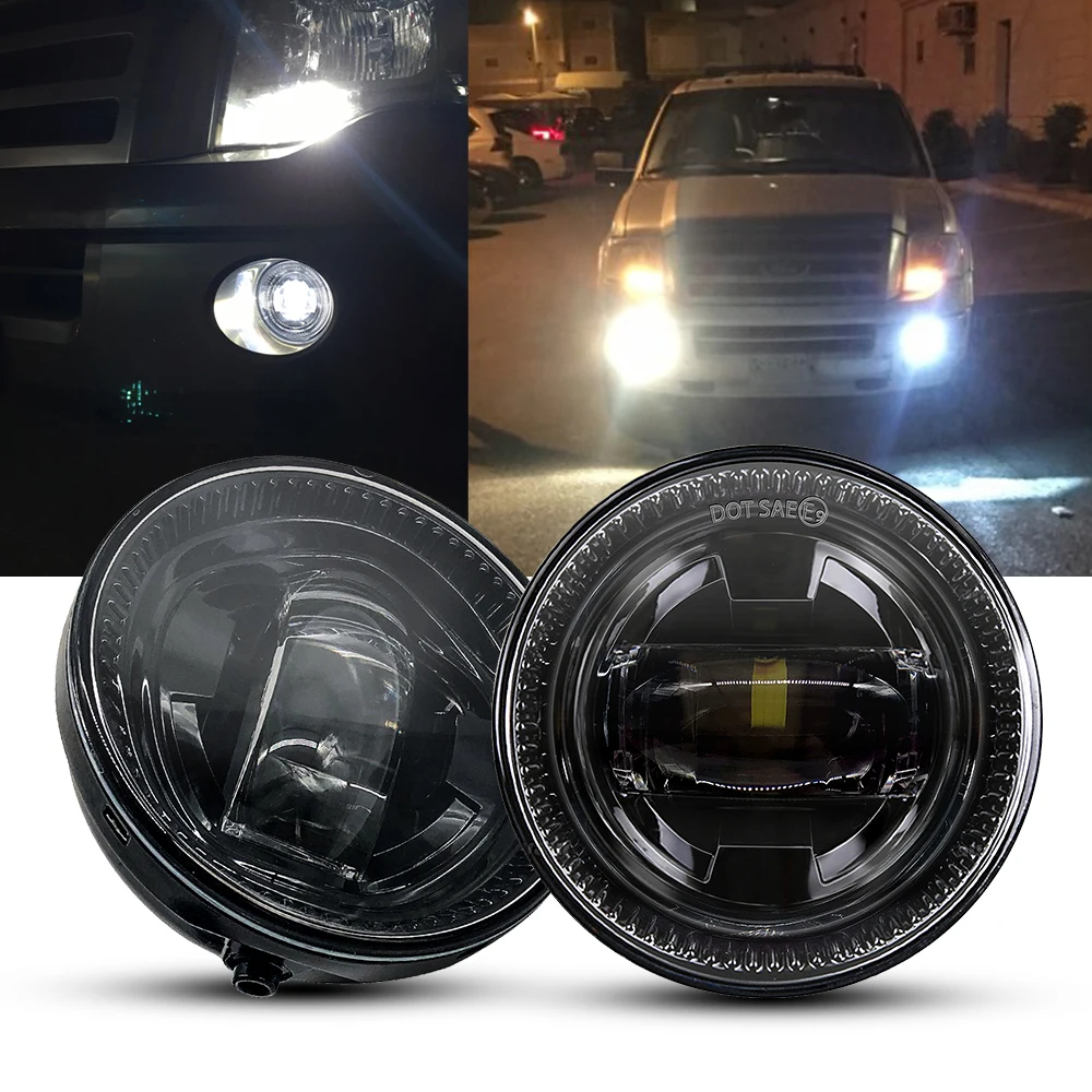 2pcs 12V 30W Fog Lights for Ford F150 Ranger Expedition DOT SEA Waterproof Bright LED Fog Driving Light Off Road Lamps
