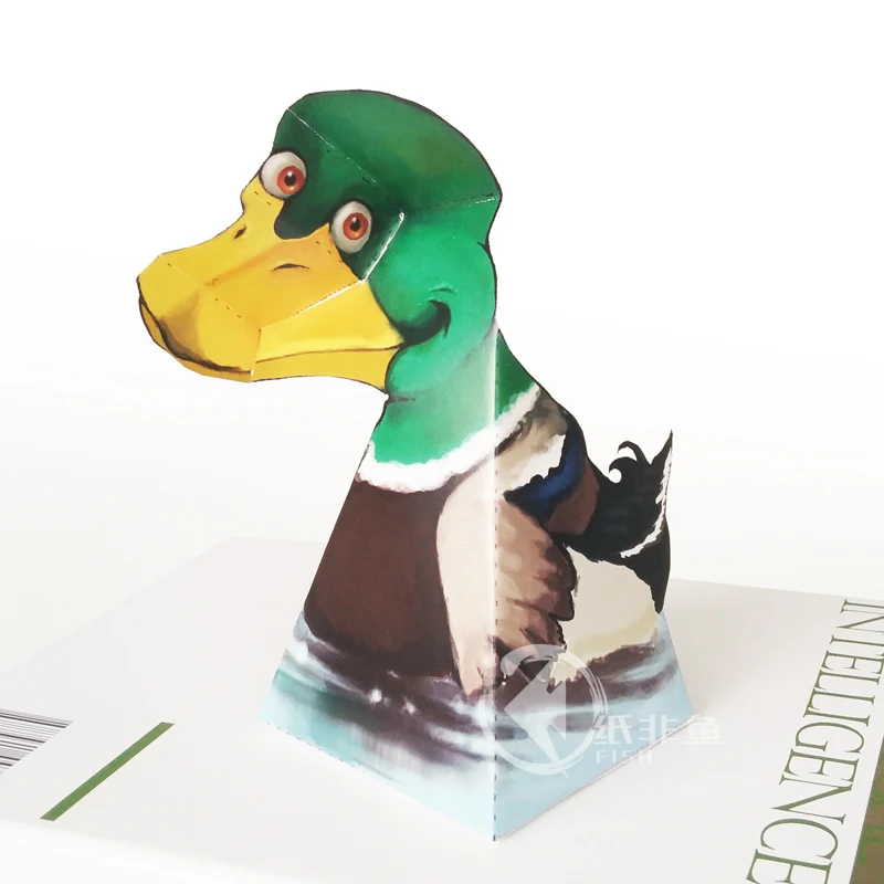 Optical Illusions Duck Ornaments Folding Cute Mini 3D Paper Model Papercraft DIY Kids Adult Handmade Craft Toys ER-077