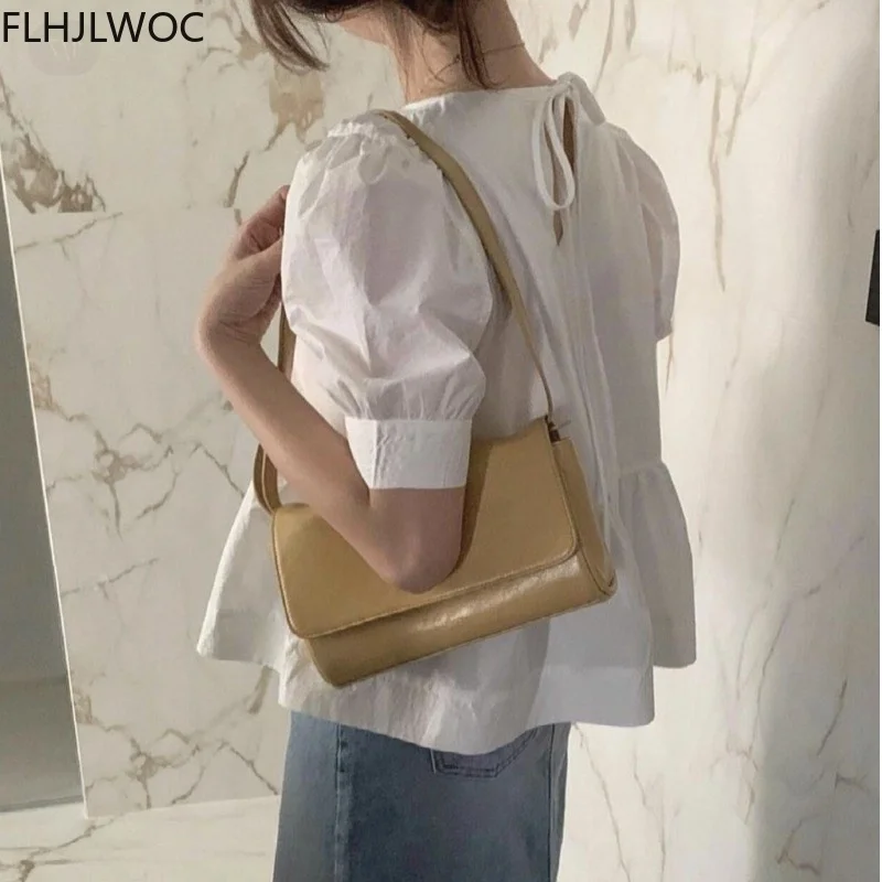 Puffy Shirts Cute Sweet Girls Japanese Style Women Bow Tie Tops Blusas Casual Solid White Ruffled Peplum Blouses