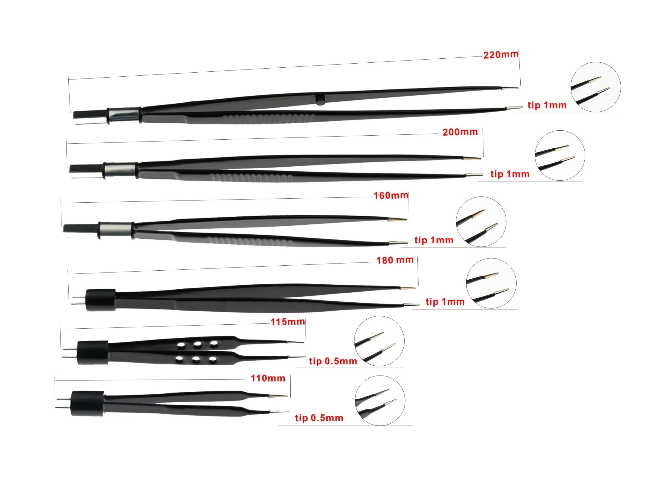 2021 V-LOCK non-stick Coagulation bipolar forceps straight for electrosurgical unit