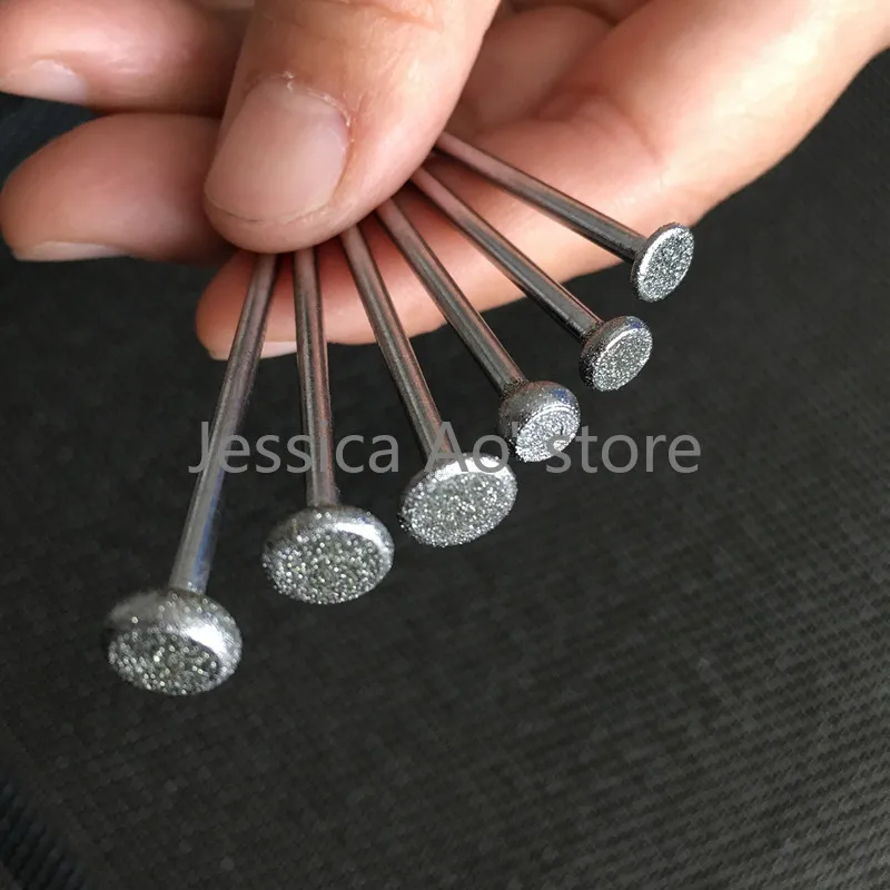 

30pcs Arc Round Disc Diamond Grinding Heads Jade Carving Tools Burnishing Marble Metal Carving Bits Engraving Machine Cutters