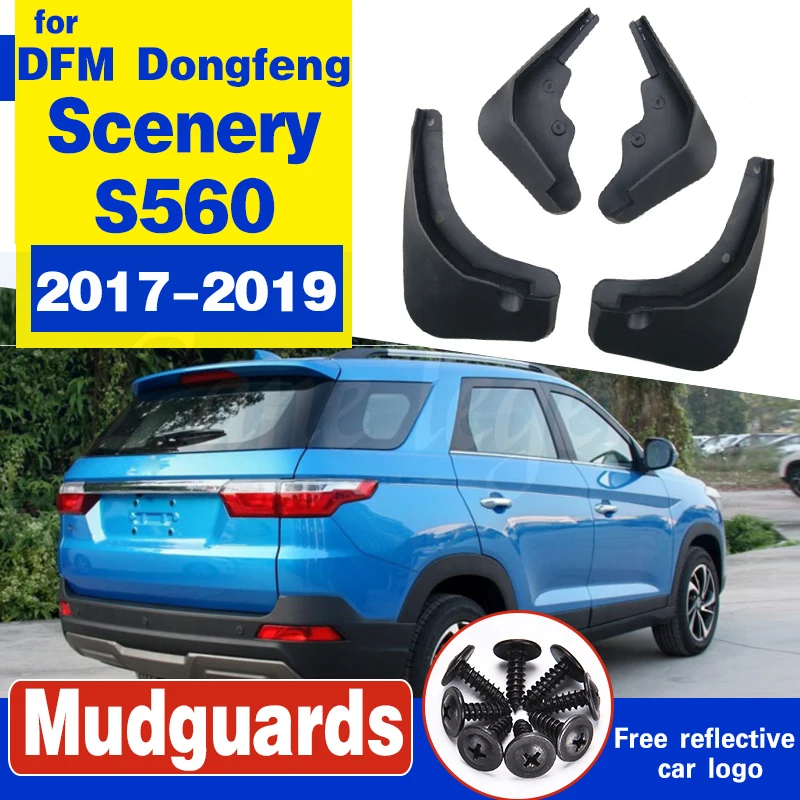 4PCS Mud Flaps For DFM Dongfeng Scenery S560 2017 2018 2019 Mudflaps MudFlap Splash Guards Fender Mudguards Front Rear