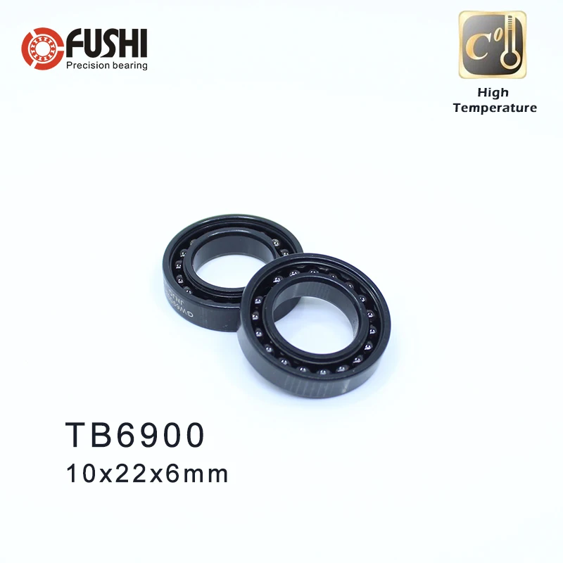 6900 High Temperature Bearing 10*22*6 mm ( 2 Pcs ) 500 Degrees Celsius Thin Section Bearings Full Ball Bearing