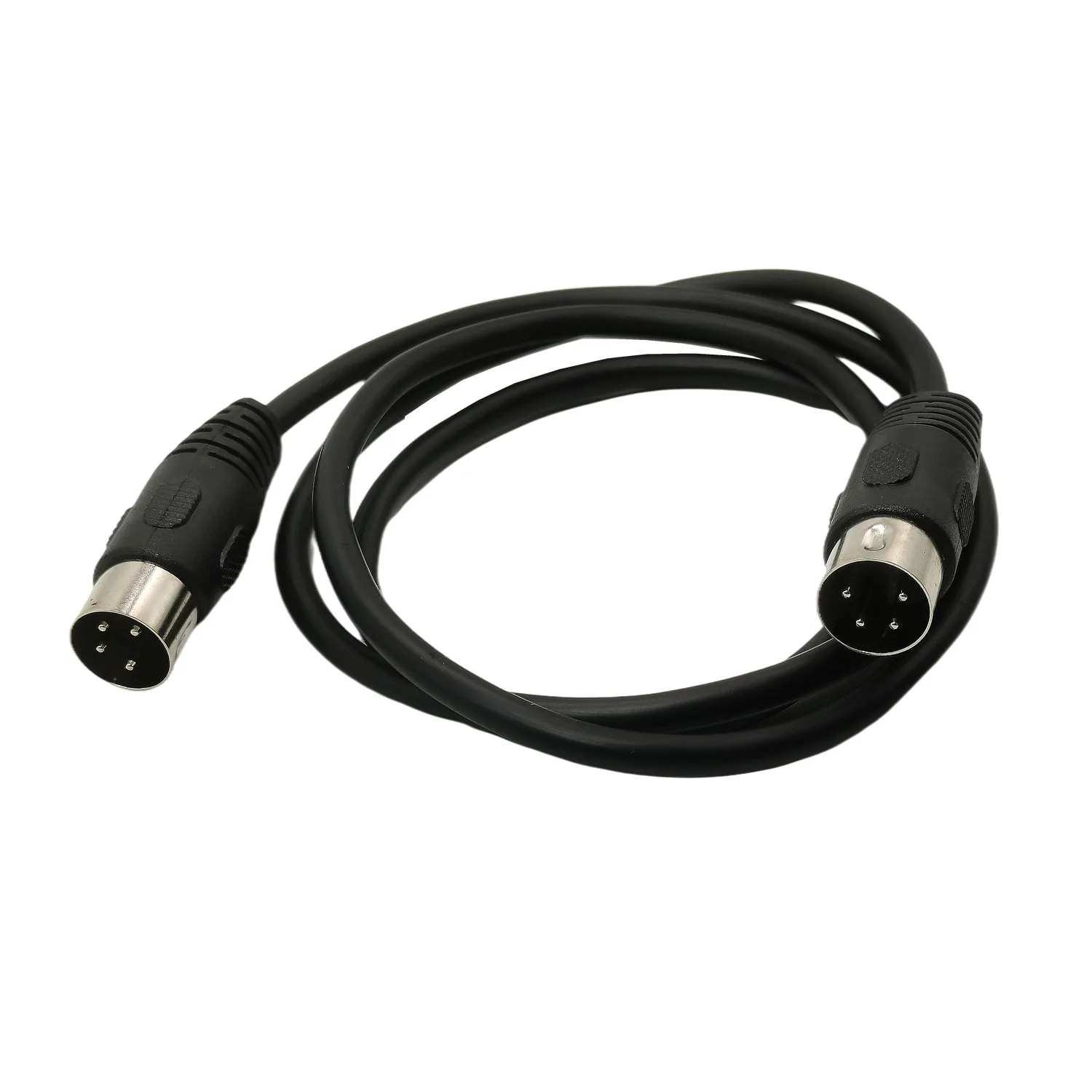 4 Pin DIN Connector Cable, 4Pin DIN Male to Male Connector Power Supply Cable for Audio Digital Devices Black, 1m, 1.5m, 3m