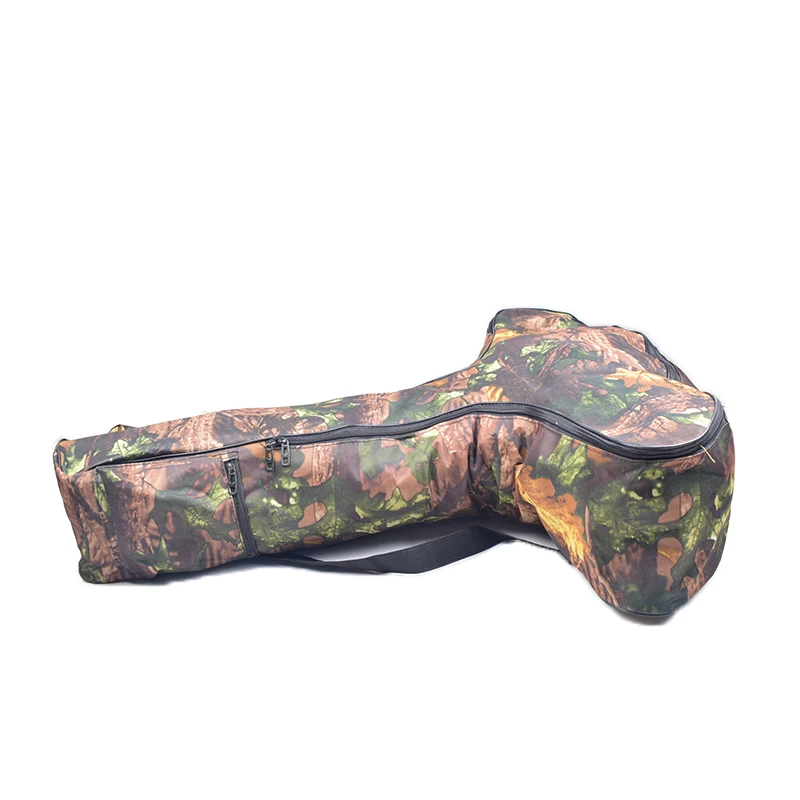 Hunting Bionics Camouflage Crossbow Bag T Shaped Bow Protector Carry Case with Small Side Pockets for Outdoor Shooting Training