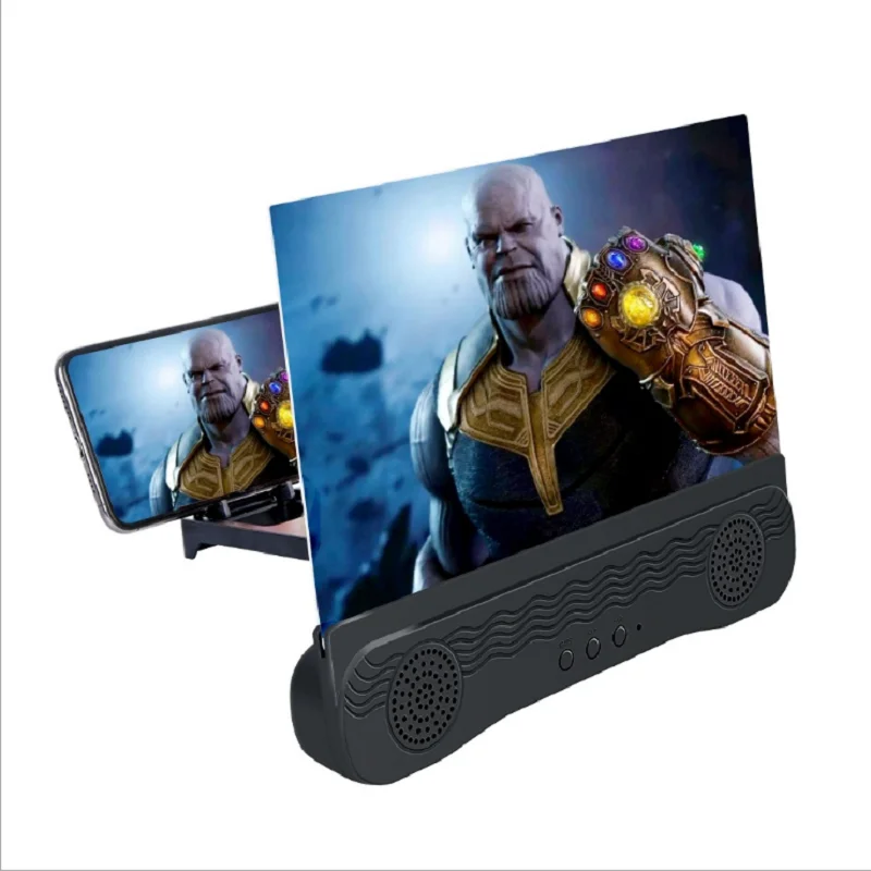 2021 New 4 In 1 K8 Anti-Ultraviolet Bluetooth Speaker 12 Inch HD Mobile Phone Screen Amplifier Holder emergency power supply