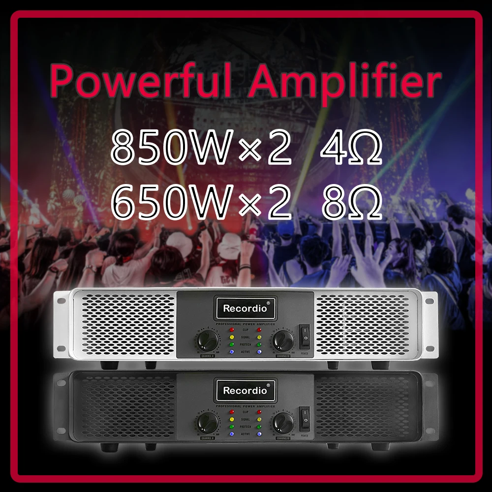 Gap-802 profissional 850w * 2 power amp 2 canais m amplificador de alta potência de áudio para amplificador de palco ao ar livre