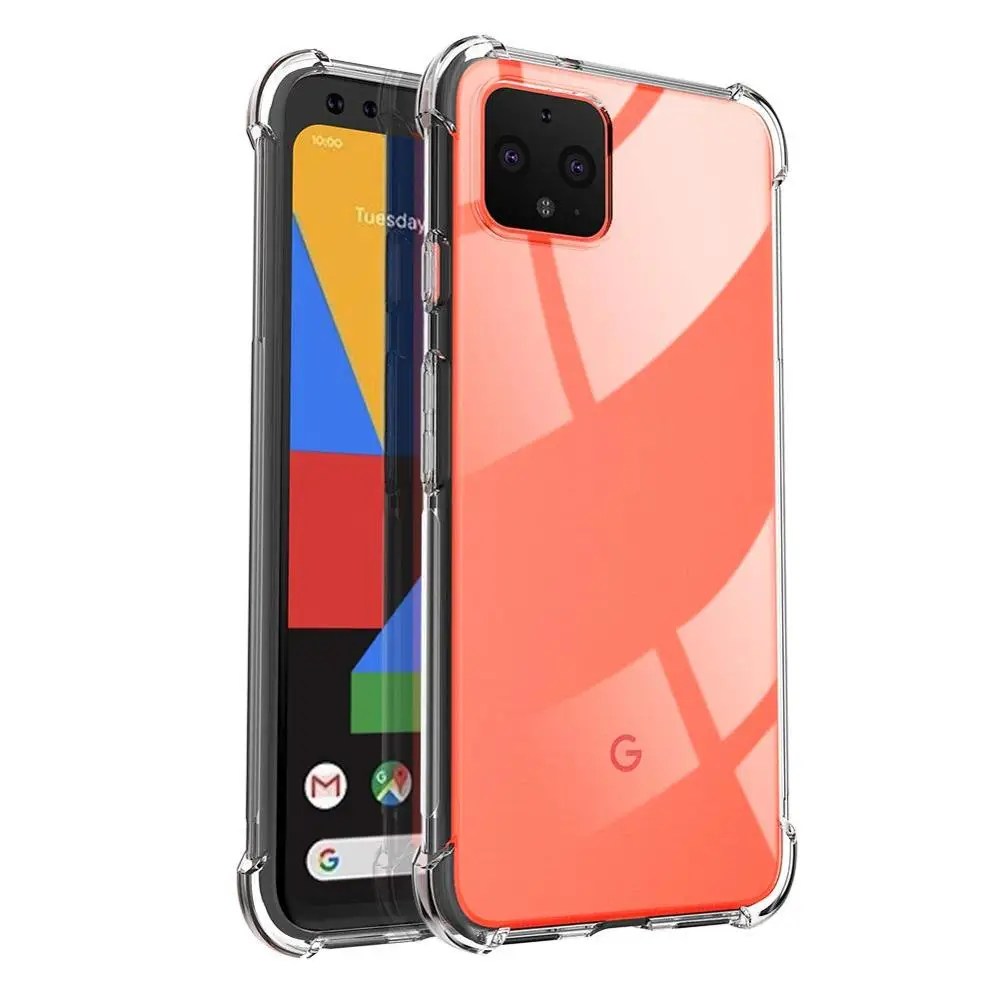 Transparent Soft Case for Google Pixel XL 2 XL 3 XL 3A XL 4 XL 6a 6 Raised corners Silicone Back Cover Rubber Bumper Shock Proof