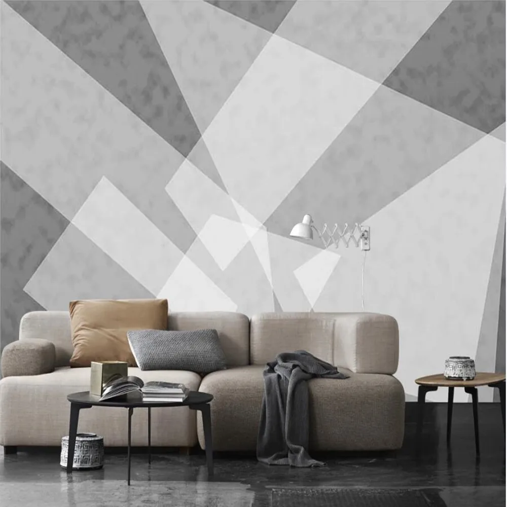 milofi large wallpaper mural custom 3D geometric line polygon background wallpaper mural