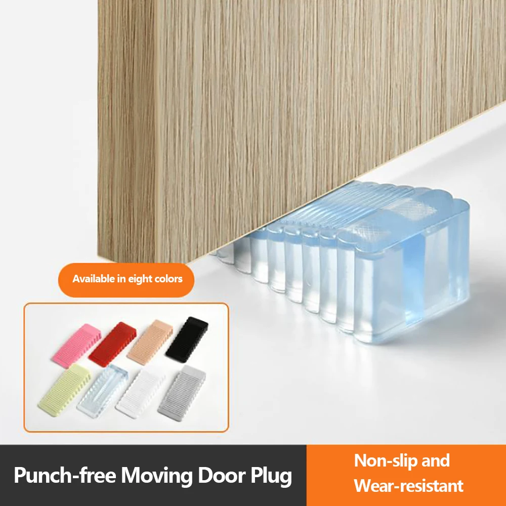 Tope de puerta de seguridad creativo de silicona antideslizante, Tope de puerta a prueba de viento, Tope de puerta superior, retenedor trasero, tope anticolisión, 1 pieza