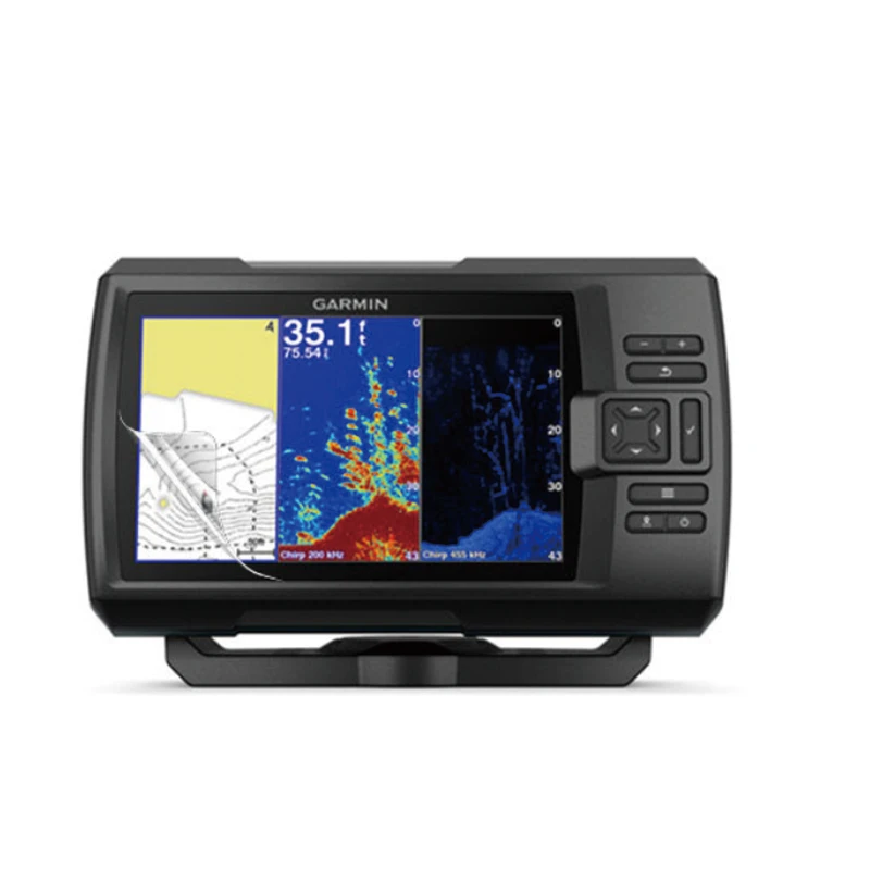 Película protetora para tela de animal de estimação, garmin striker plus 7cv/7dv/7sv fishfinder, rastreador gps, 2 peças