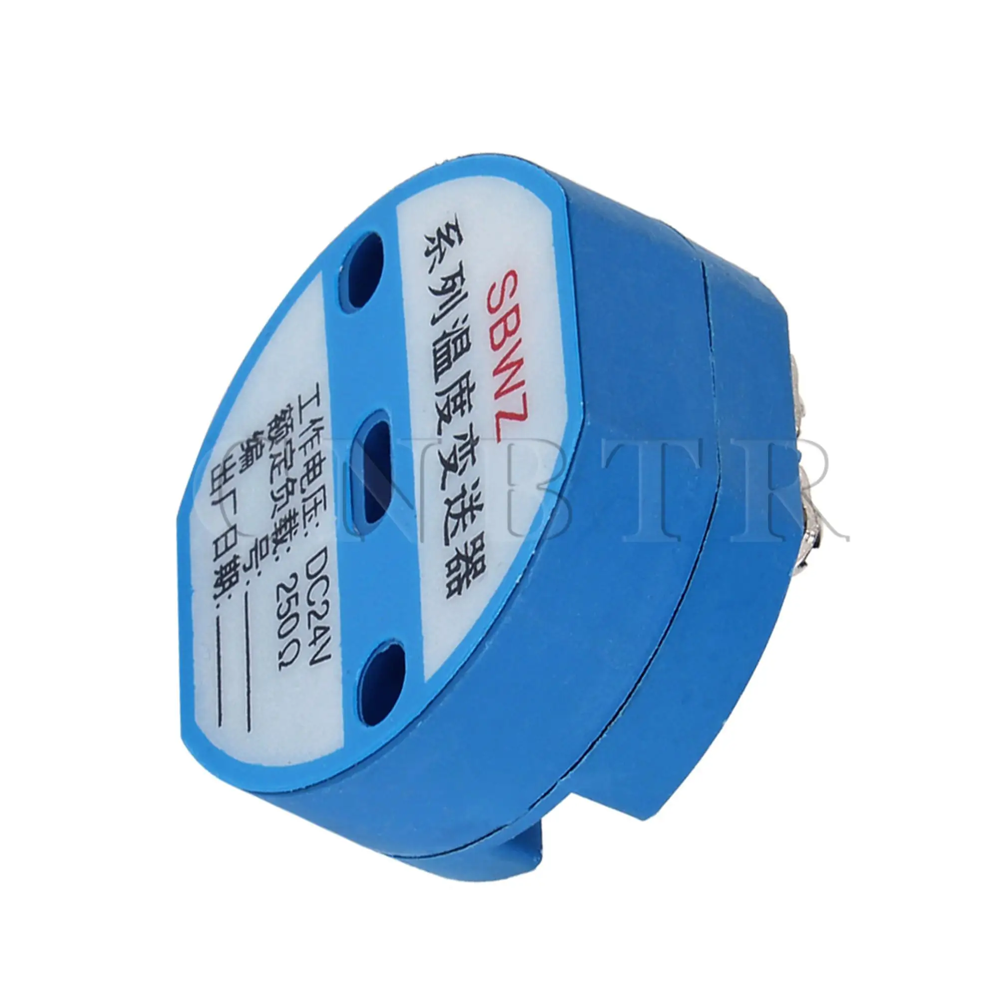 CNBTR 5PCS Blue Plastic Metal DC24V 0-100 Degree Output PT100 Temperature Sensor Transmitter