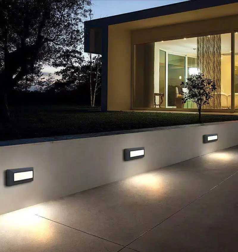 Imagem -05 - Superfície Montada Led Luz da Escada Passo Luz pé Luz de Parede à Prova Impermeável Água Interior e Exterior Jardim Corredor Passo Luz Ip65