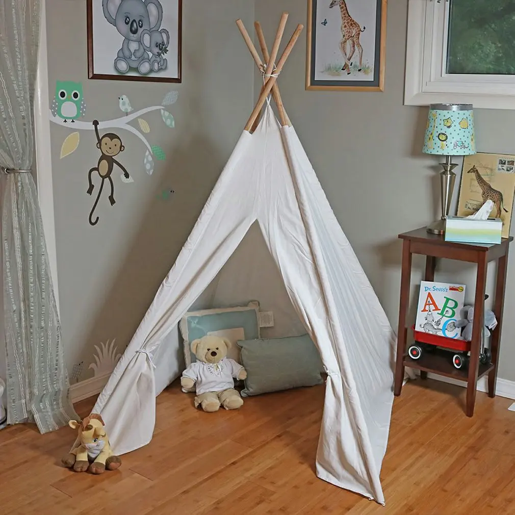 Teepee Tent for Kids Foldable Children\'s Play House Indian Tents for Girl Boy Indoor Outdoor Wigwam Play House Toys