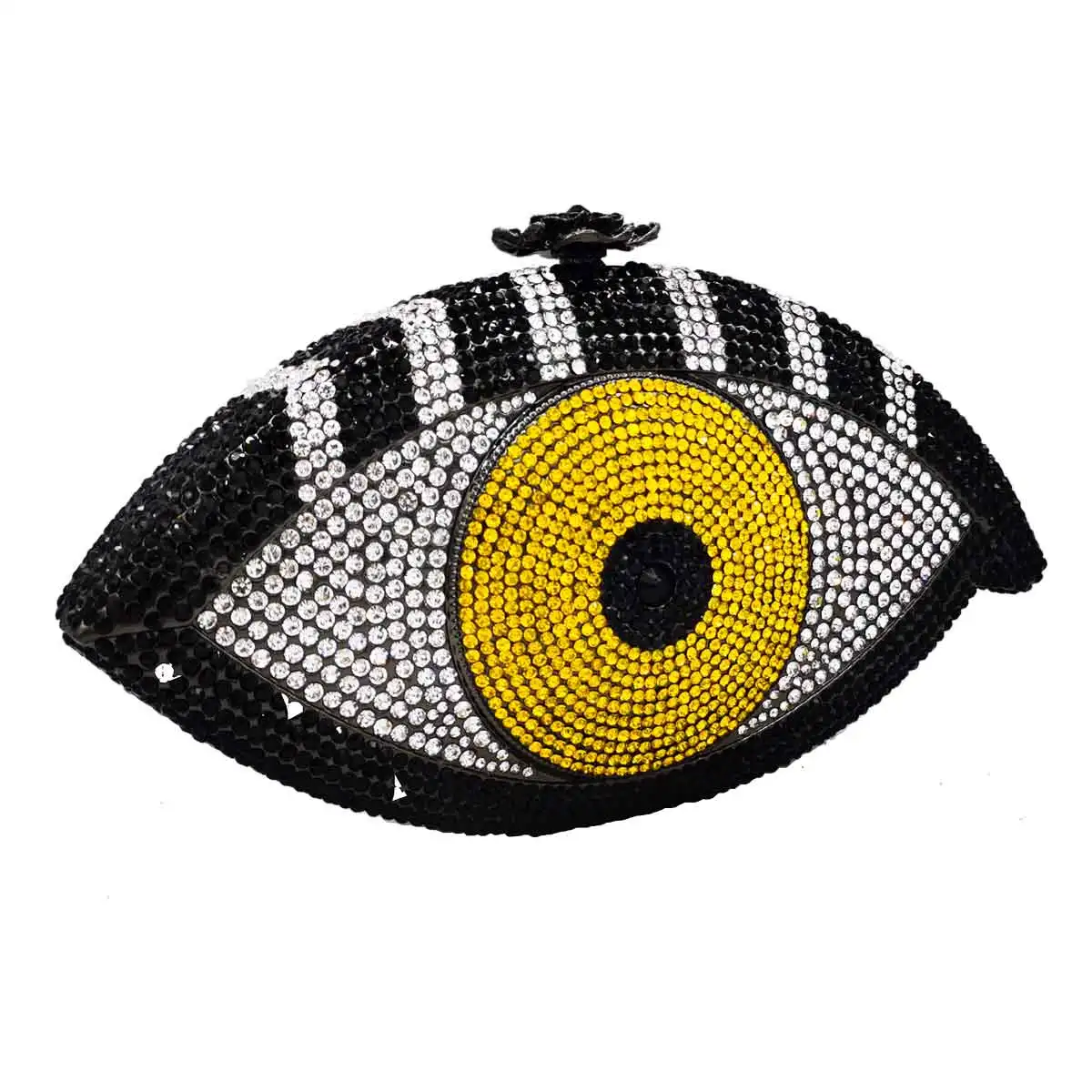 KHNMEET Evil eye bag Women clutch bag silver evening bag femme pochette bag luxury Crystal day Clutch bling party purse SC023