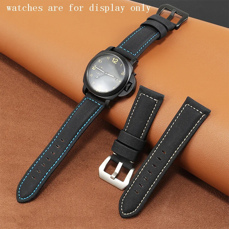 

22mm 24mm 26mm Carbon Fiber Nylon Watch Strap Waterproof And Durable Watchband For PAM441 PAM01661 Series Men's Bracelet