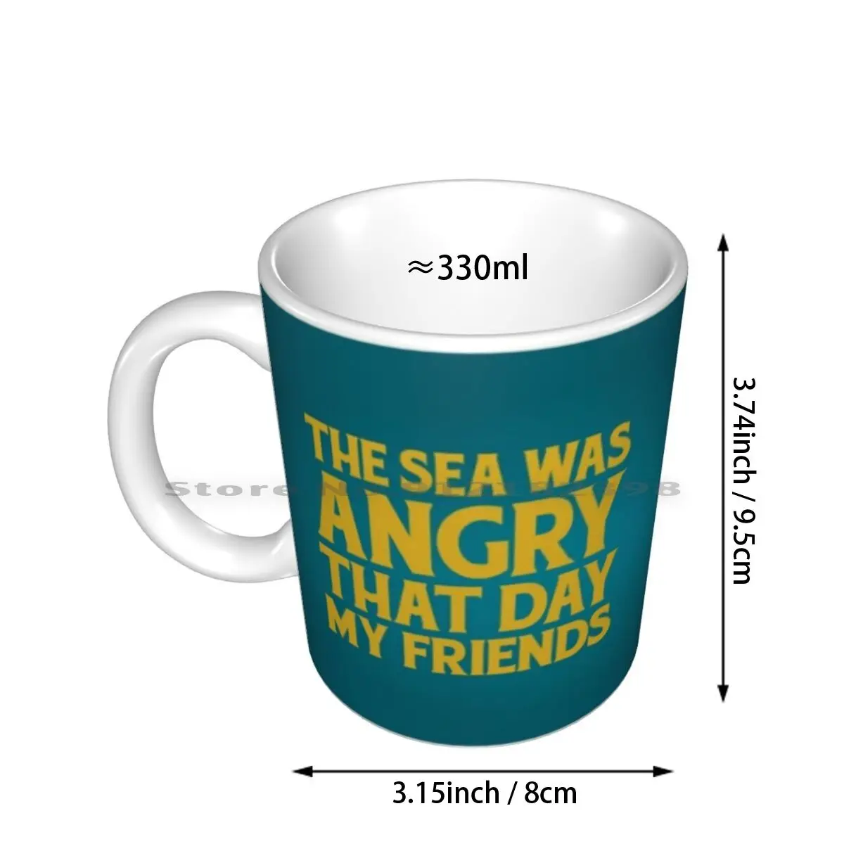 The Sea Was Angry That Day , My Friends Ceramic Mugs Coffee Cups Milk Tea Mug 90s Tv Sitcom Comedy George Marine Biologist