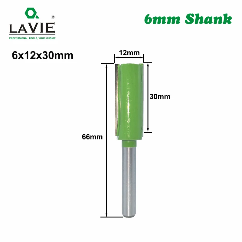 LAVIE-Fraise à Tige Simple et Double Cannelure, Mèche Droite pour Bois, Carbure de Tungstène, Outil de Travail de Calcul, MC06021, 6mm, 7 Pièces