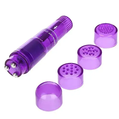 Mini Pocketed Body Massager Vibrate Muscle Relaxing + 4 Interchangable Heads  Bring you a perfect sex experience