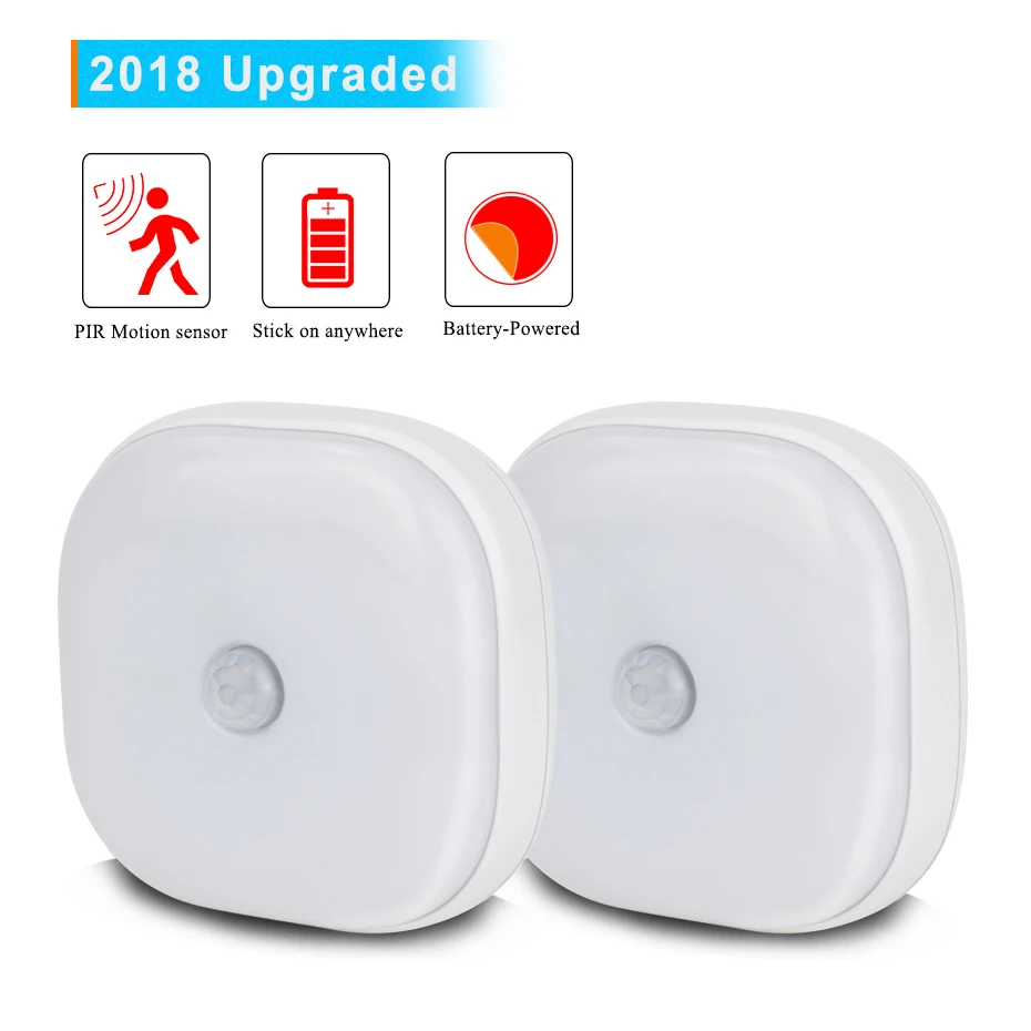 10 LEDs LED Night Light Infrared PIR Motion Sensor AAA Battery-powered Mini Closet Light Built-in Magnet Security Wall Lamp