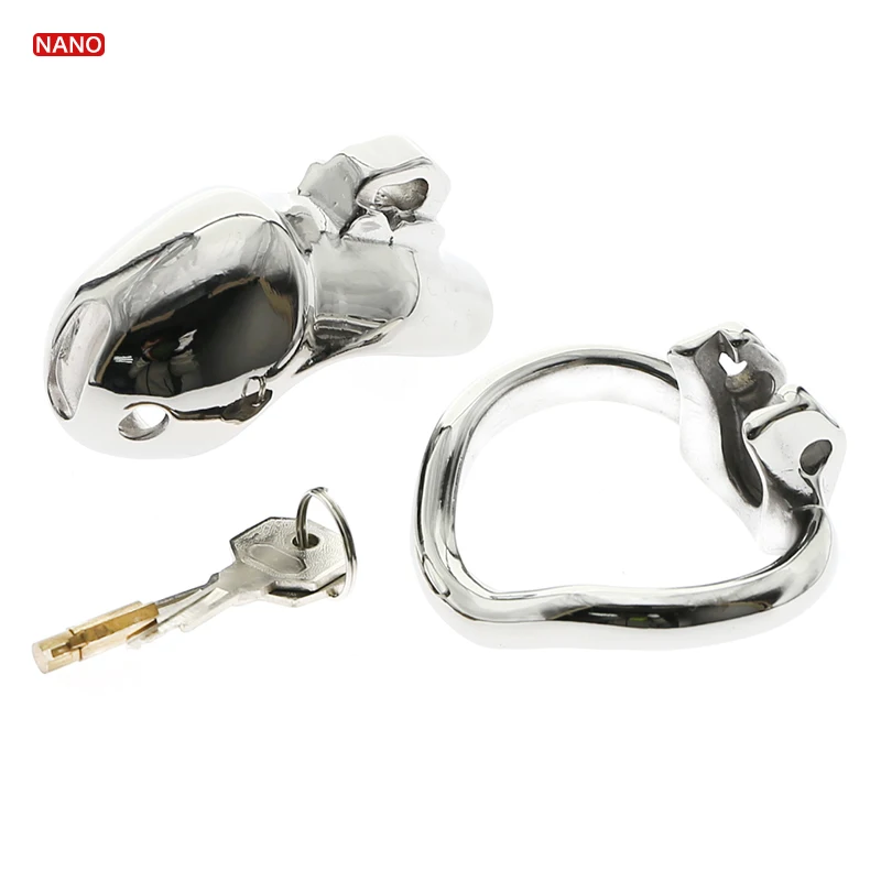 HT V3 Stainless Steel Male Chastity Device Cock Cage Penis Rings Penis Lock Fetish Sex Toys For Men