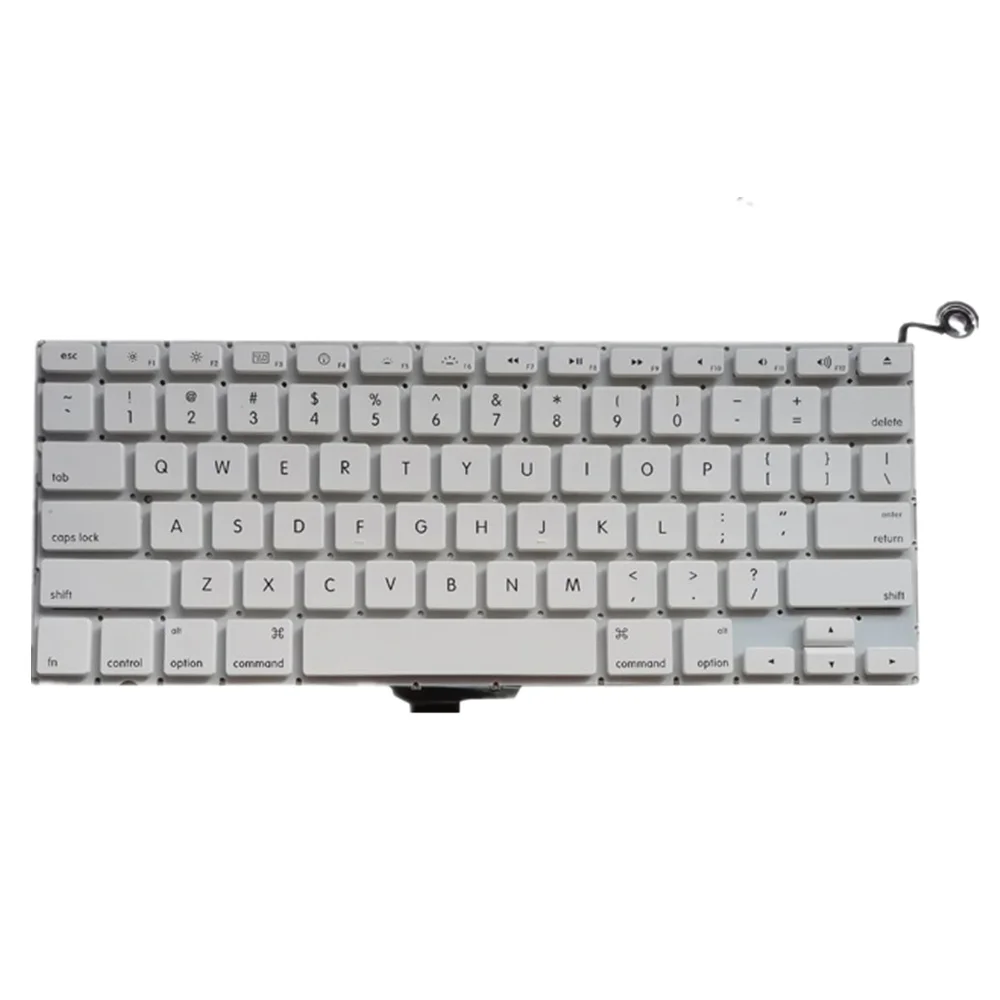 

Клавиатура для ноутбука APPLE A1181, A1185, A1342, MC506, MC207, MC516, MB061, MB063, MB402, MB403, белая, американская версия