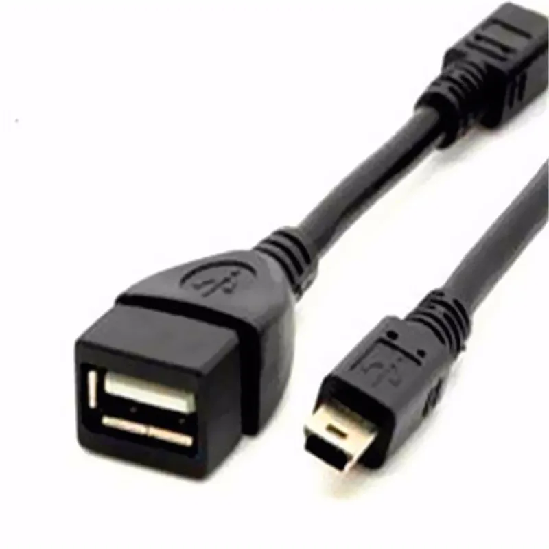 OTG V3 Port Data Cable Mini test before send USB A Female to Mini USB B Male Cable Adapter 5P For Car Audio Tablet For MP3 MP4
