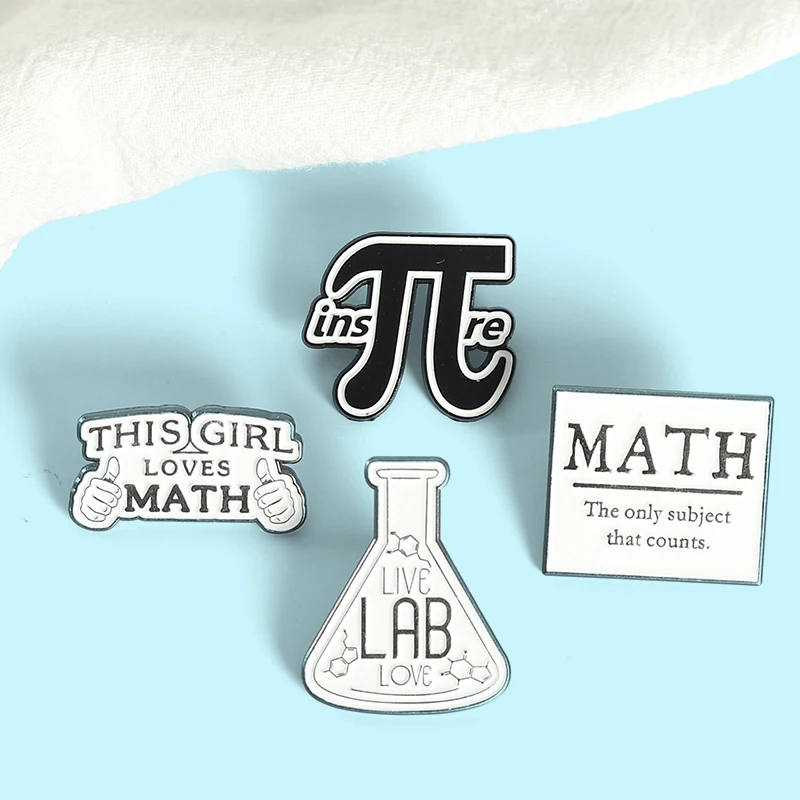 Love Math smalto Pins Custom 516 Inspire Lab spilla educativa risvolto Badge Bag Cartoon Jewelry Gift for Kid Friend