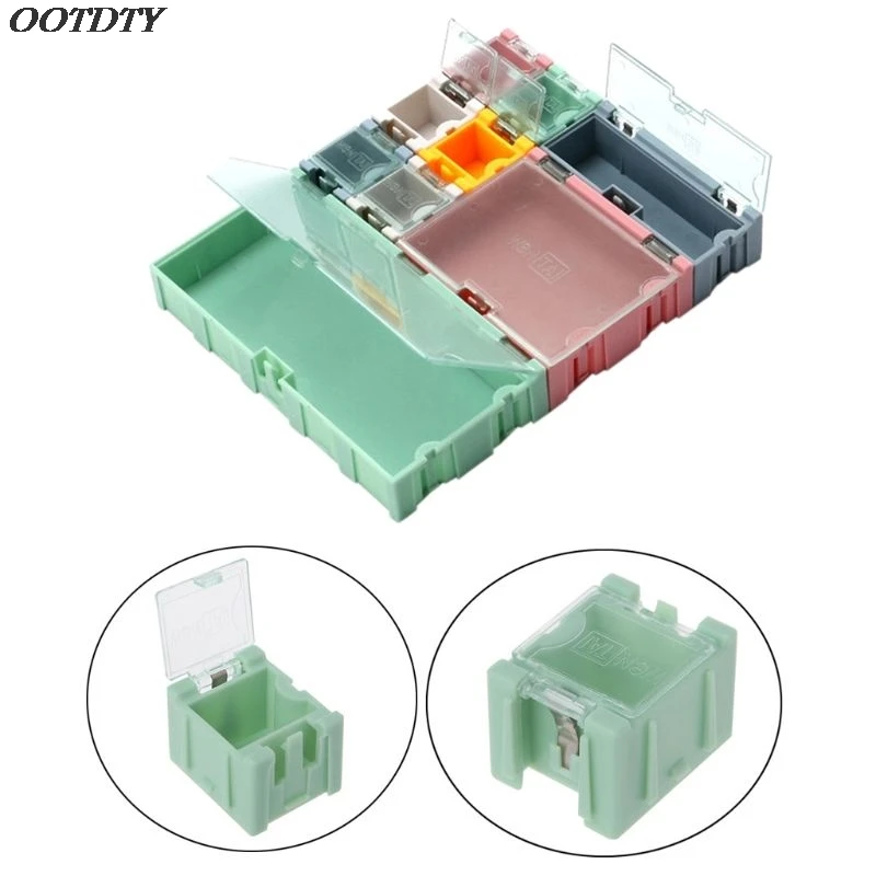 9 stks/set SMD Container SMT IC Elektronische Onderdelen Mini Opbergdoos Sieraden Case