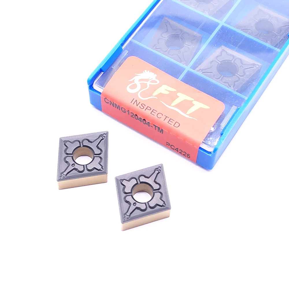 10 Chiếc Chất Lượng Cao CNMG120404 TM PC4225 Bên Ngoài Dụng Cụ Quay Rau Carbide Lắp Cắt CNC Dụng Cụ Dao Phay Biến Lắp
