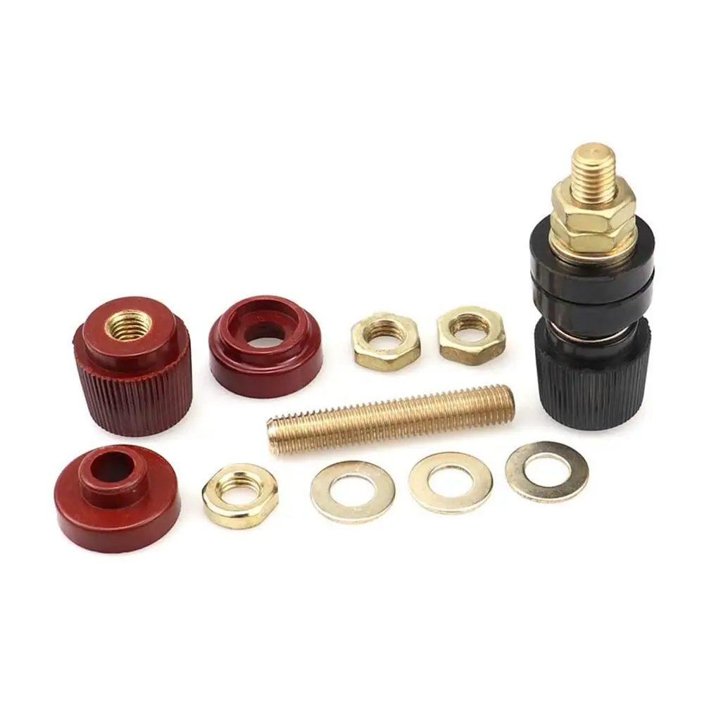 Brass Stud Premium Remote Battery Power Junction Post Connectors 6mm 8mm Replacement Terminals Kit Auto Accessories