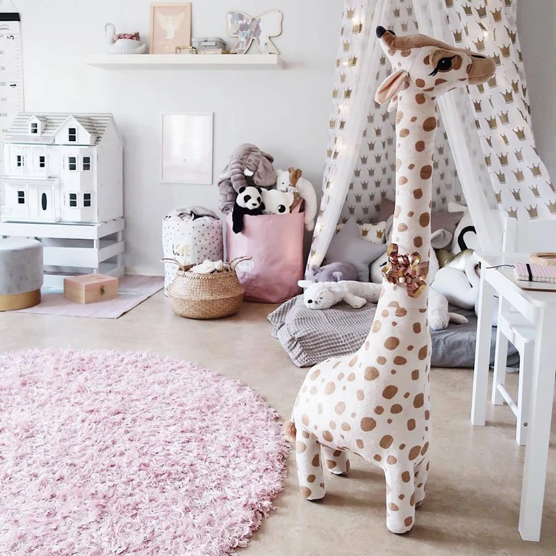 40cm 67cm Big Size Simulation Giraffe Plush Toy Soft Stuffed Animal Giraffe Sleeping Doll Toy For Boy Girl Birthday Gift Kid Toy