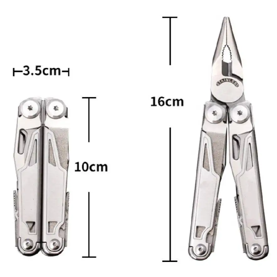 Daicamping DL12 EDC Multi Tools Multifunctionele 7CR17MOV Tang Camping Gear Blade Multitools Clip Leger Zwitsers Opvouwbaar Multi Mes