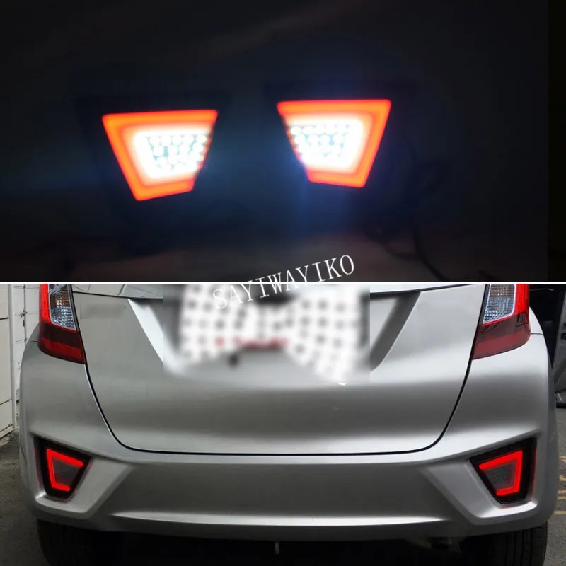 

For Honda Jazz Fit 2014 2015 2016 2017 Multi-functions LED Rear Bumper Light Fog Lamp Brake Light Turn Signal Reverse Light