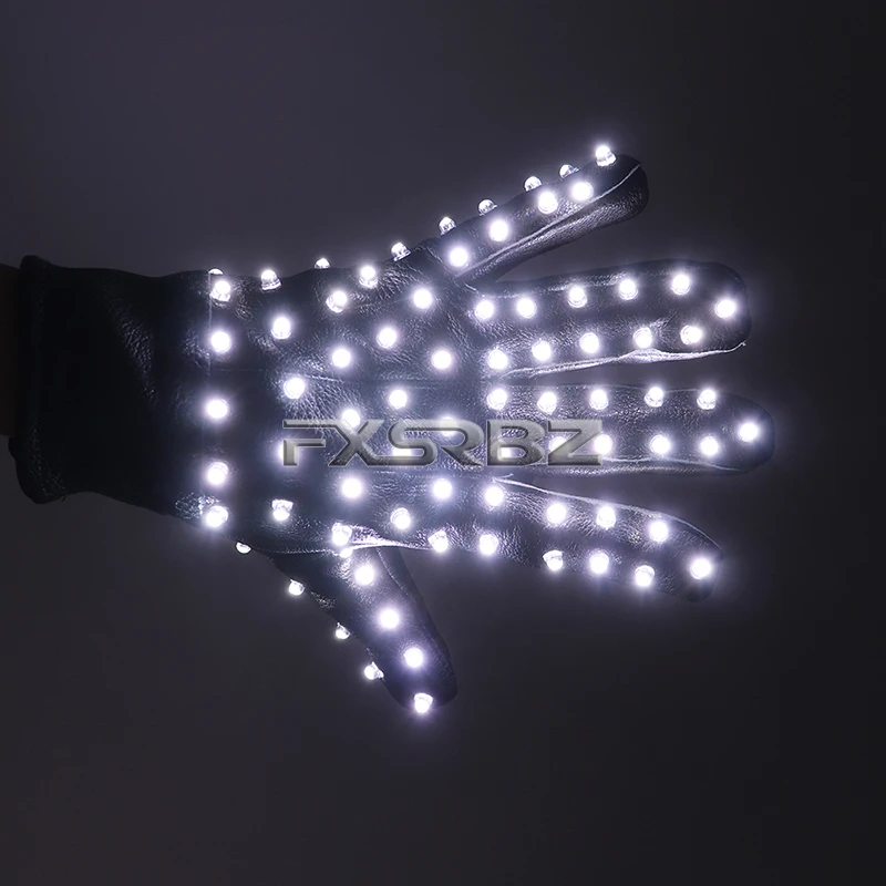 New LED Gloves Luminous Magic Gloves DJ DS Party Event Supples Stage Performance Props Men Mechanical Dance Gloves