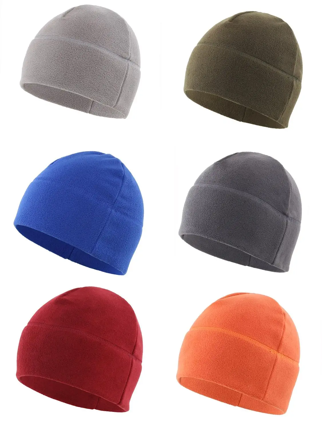 Connectyle Men's Women Breathable Winter Hat Soft Fleece Beanie Solid Warm Thick Skull Cap Outdoor Watch Cap Daily Cap