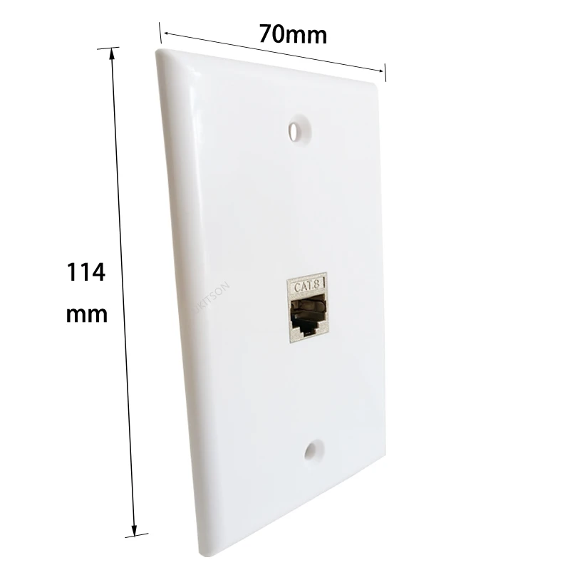 Standard US CAT.8 RJ45 Panel ścienny Facepalte z Keystone CAT8 Jack LAN do 40GB gniazdka sieciowego w kolorze białym