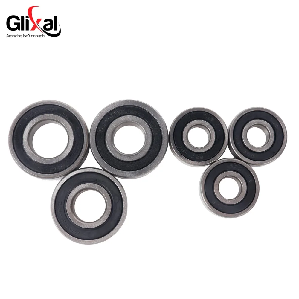 Glixal GY6 49cc 50cc Transmission Gearbox Bearing Set for Chinese 4-Stroke 139QMB 139QMA Scooter Moped ATV Go-Kart