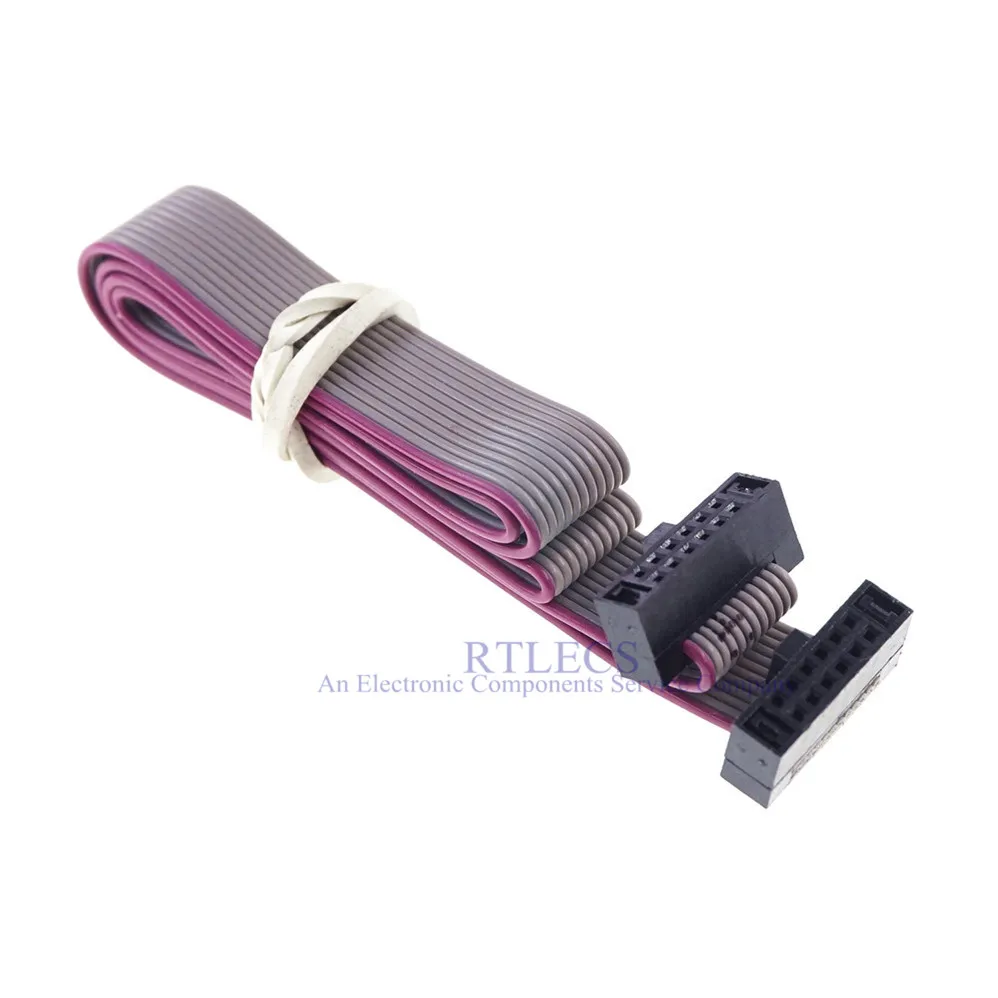 

5pcs 12 Pin 1.27 mm Pitch IDC Sockets Extension Flat Ribbon Cable for ISP JTAG Download 15 cm Length Same Directions Adapter
