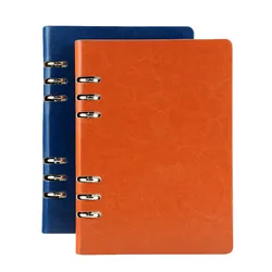 A5 couro loose-leaf recarga notebook capa espiral fichário planejador diário substituição capa material escolar de escritório