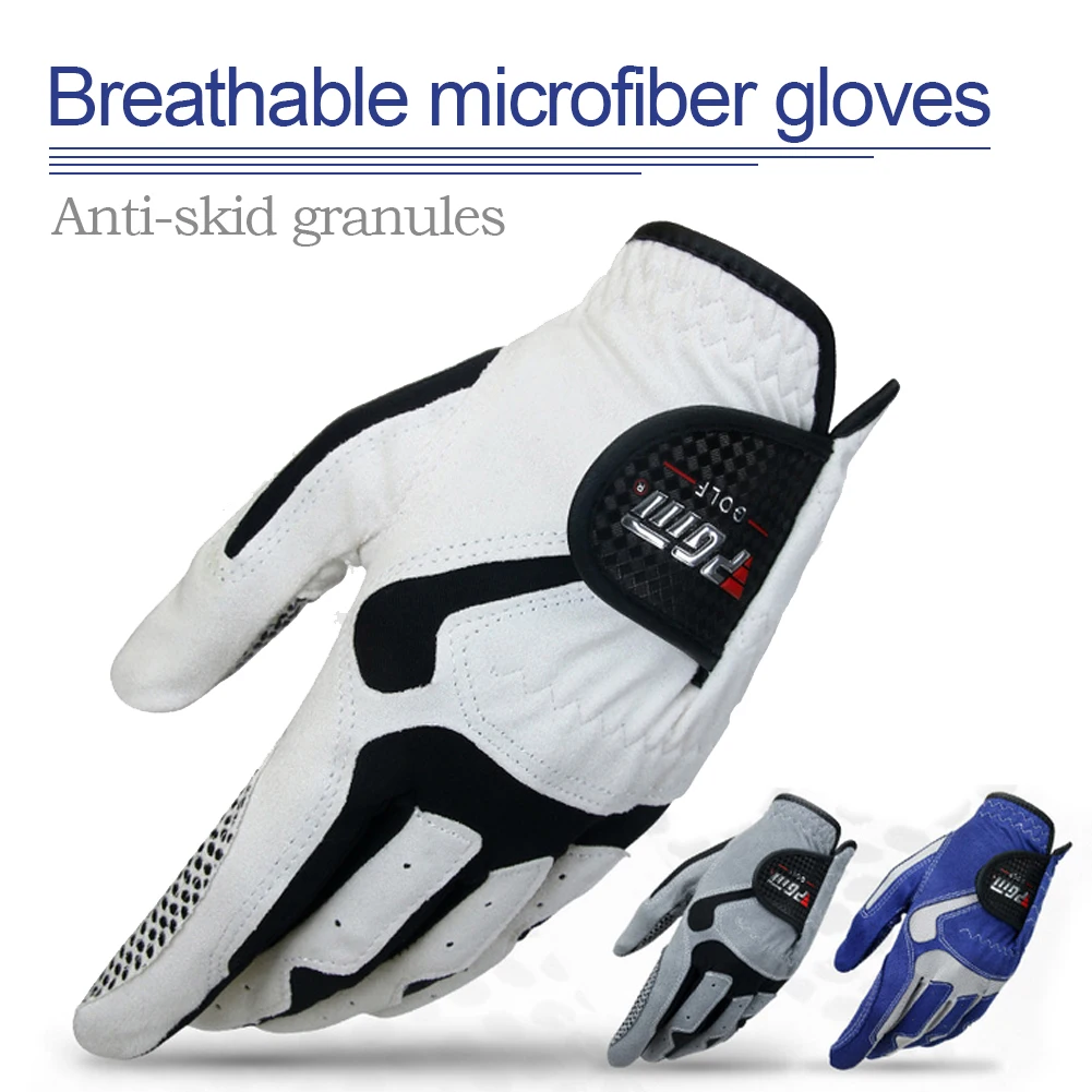 Golf Gloves Male Left Hand Breathable Golf Glove LYCRA Slip-resistant Granules Microfiber Cloth Gloves For Golf Accessories