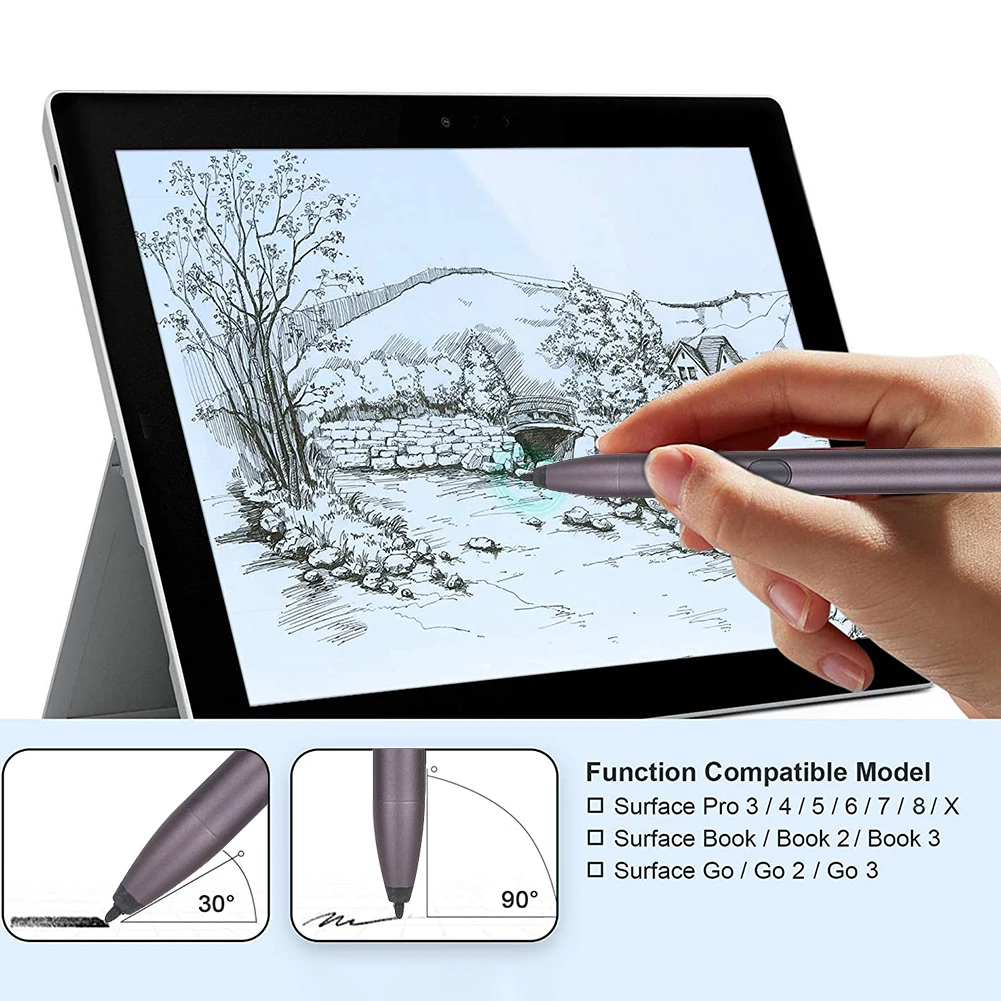 Stylus Pen Pencil For Microsoft Surface Go 3 2 Surface Pro 8 3/4/5/6/7 X Book Latpop 380 Levels Pressure Palm rejection стилус