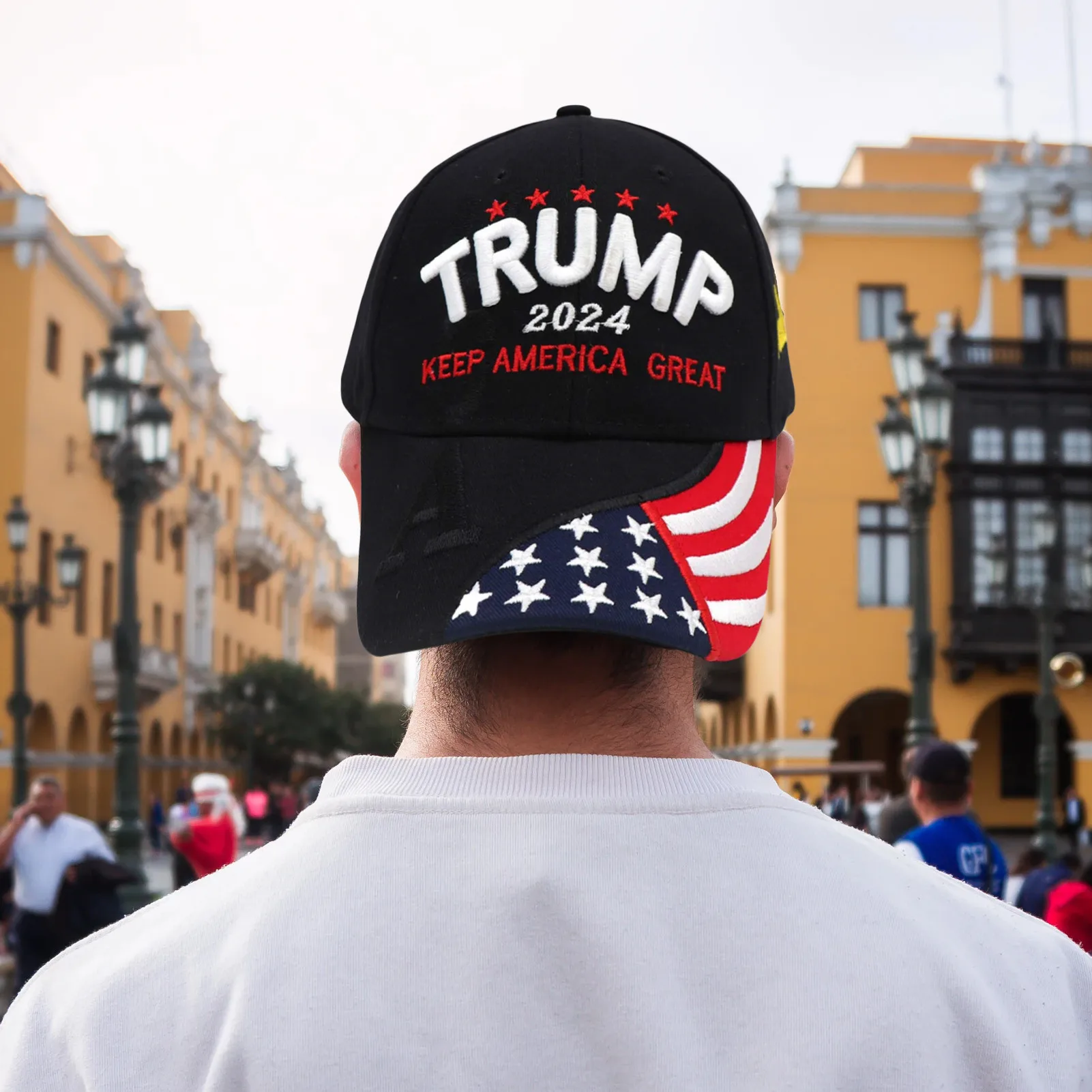 Gorra de elección presidencial 2024, gran sombrero de Donald Trump, gorra de béisbol, gorra deportiva de algodón con broche ajustable