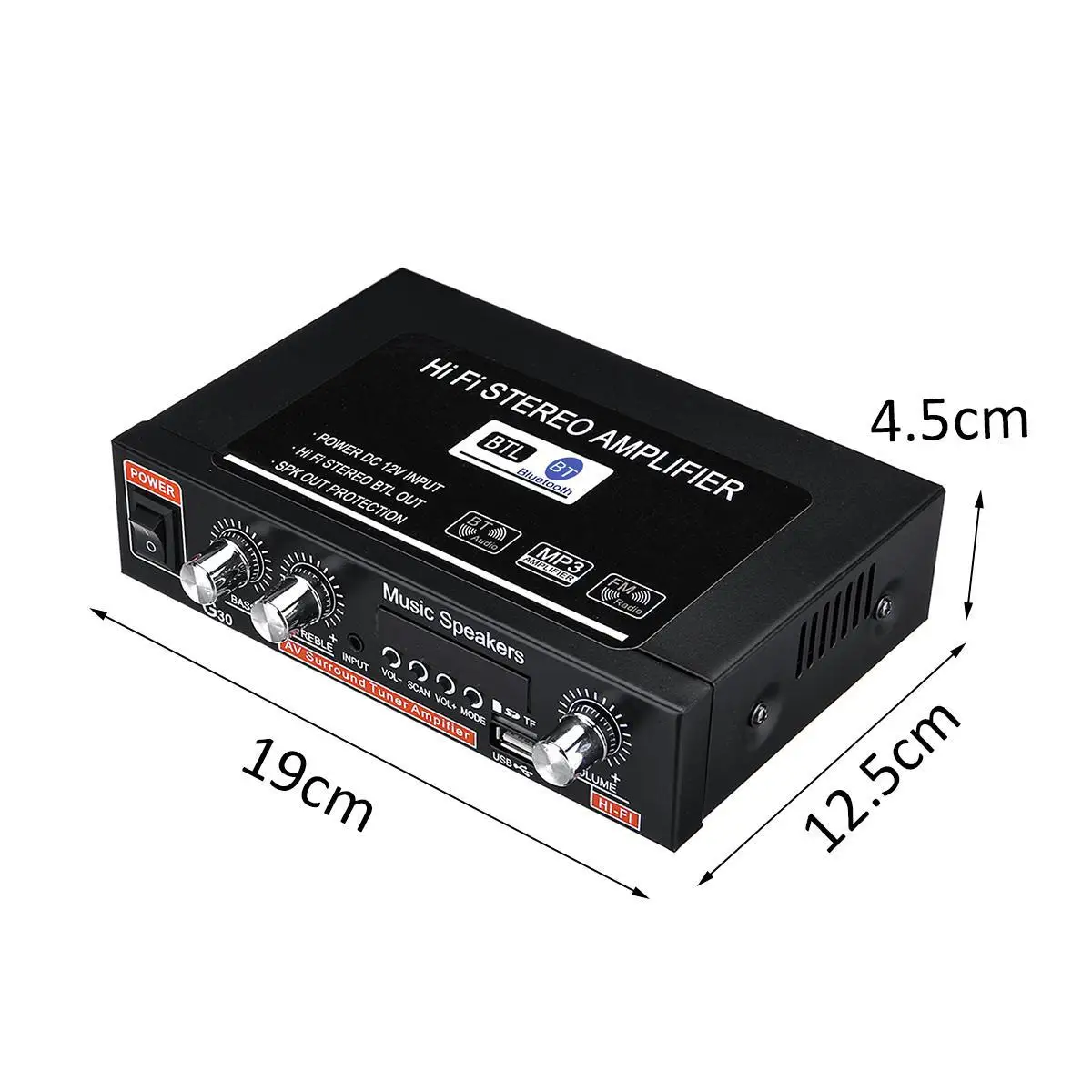 AC110V AC220V G30 18W * 2ดิจิตอลเครื่องขยายเสียงBluetooth HIFIสเตอริโอซับวูฟเฟอร์เครื่องเล่นเพลงFM TF AUX 2.0ช่อง
