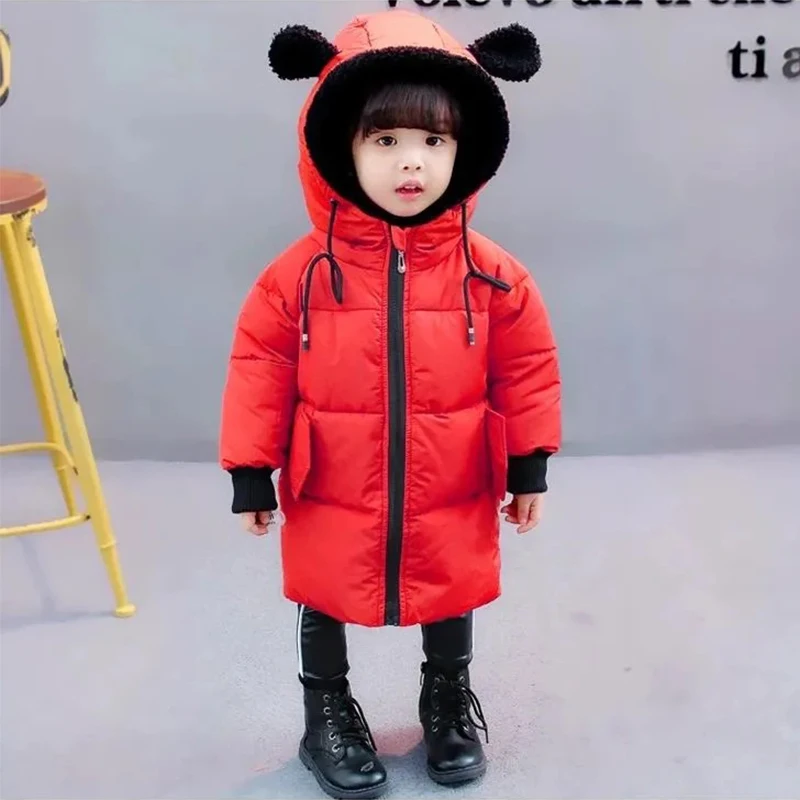 따뜻한 겨울 다운 롱 후드 자켓 및 코트 남아용 여아용, 1 2 3 4 5 6 7 세용, 1 2 3 4 5 6