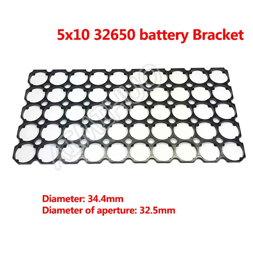 32650 Battery Holder Bracket 5x10 Cell Safety Anti Vibration Plastic Holder Brackets for DIY 32650/32700 LifePo4 Battery Pack