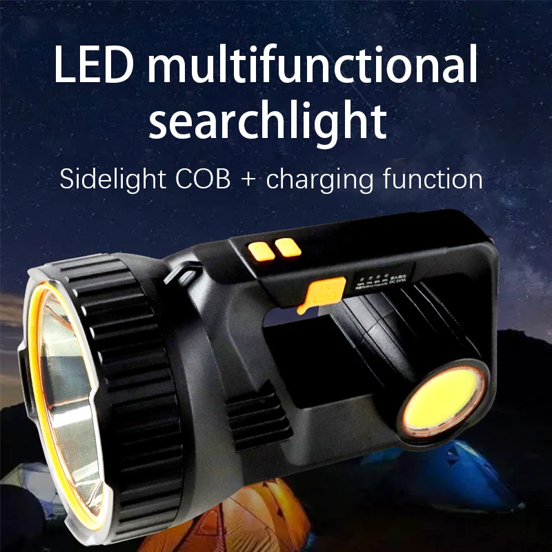 

QINGNIU светодиодный 3 Вт Водонепроницаемый Многофункциональный USB зарядный портативный поисковой светильник с босветильник