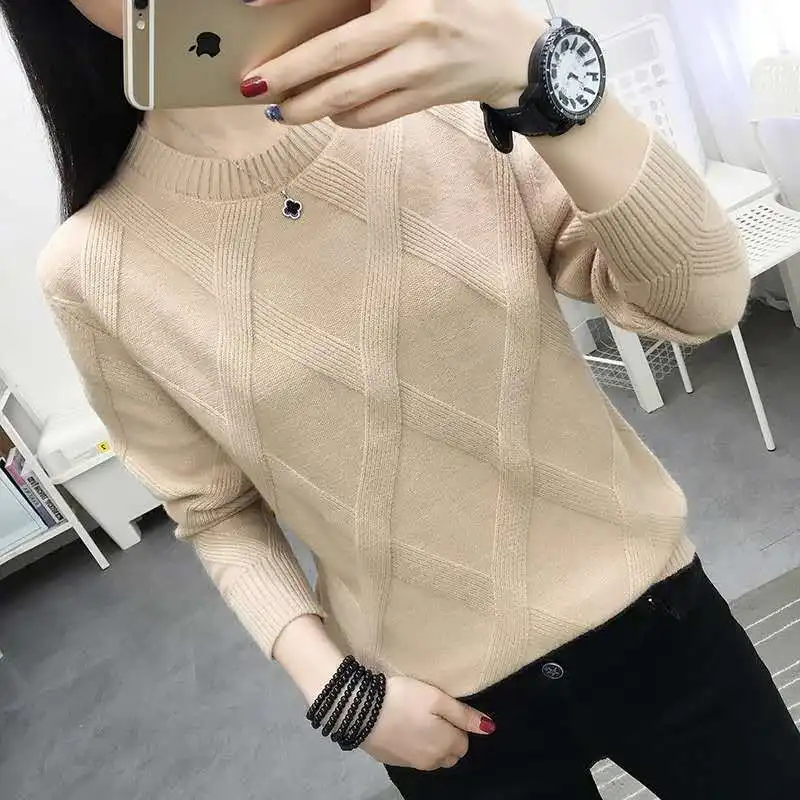 Fdfklak 2024 New Autumn Winter Sweater Women\'s Twist Pullover Loose Lazy Bottoming Thick Sweaters Outer Wear Pull Femme S-3XL